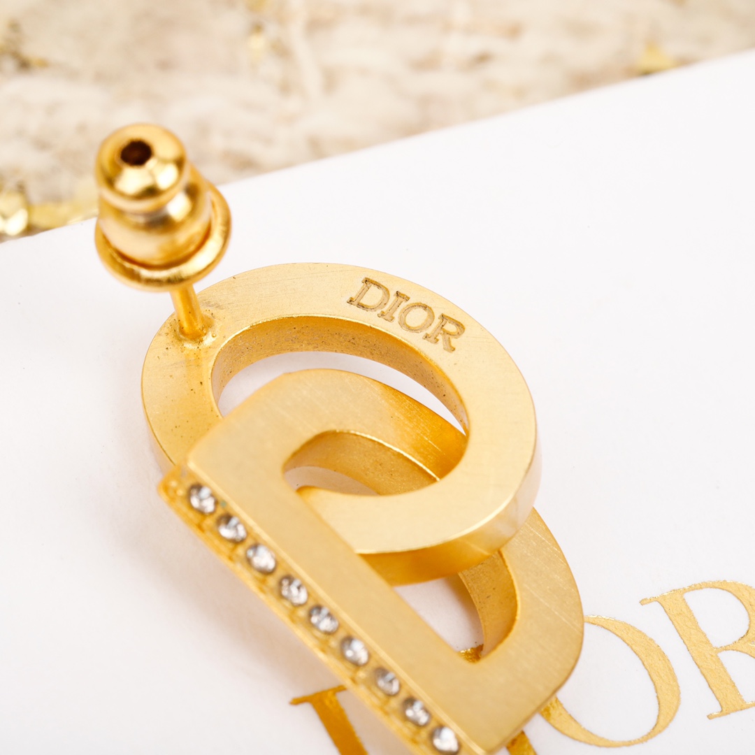 [TOP] Christian Dior Letters Earrings