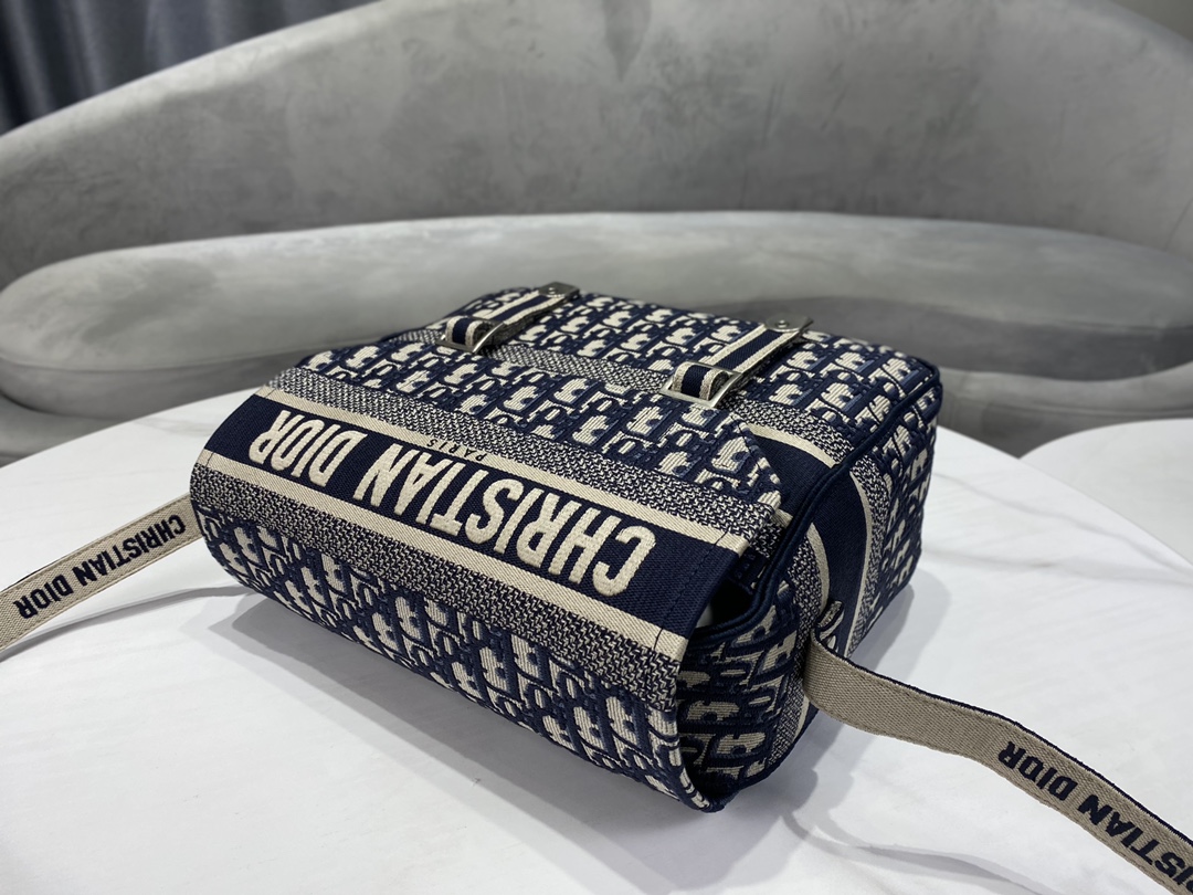[TOP] Christian Dior Camp Oblique Messenger bagBag 27x28x11 cm - Deep Blue