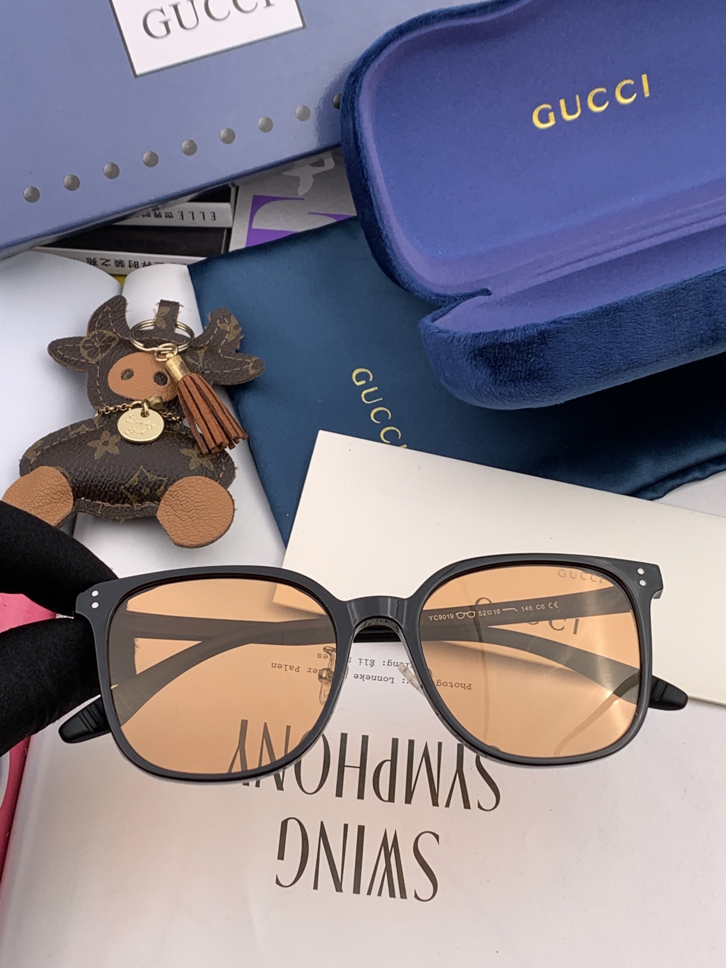 [TOP] GUCCI HD Polarized Lenses Prevent UV Rays Sunglasses - 3 Color