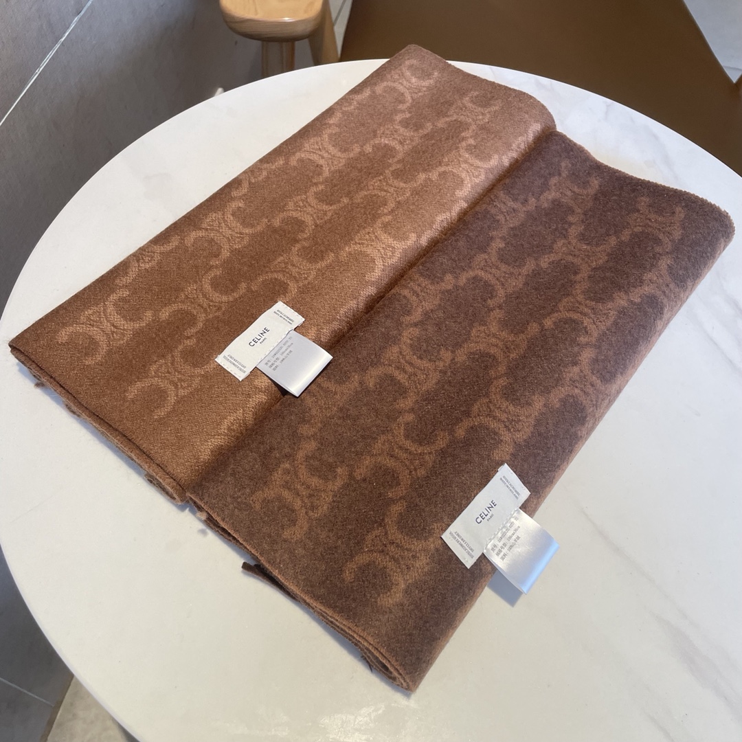 [TOP] CELINE Classic Presbyopic Cashmere Scarf 36 x 186 cm - 2 Colors