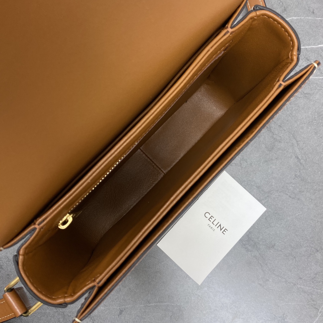 [TOP] CELINE Pvc Printed Cowhide Arc De Triomphe Bag 18x14x6 cm