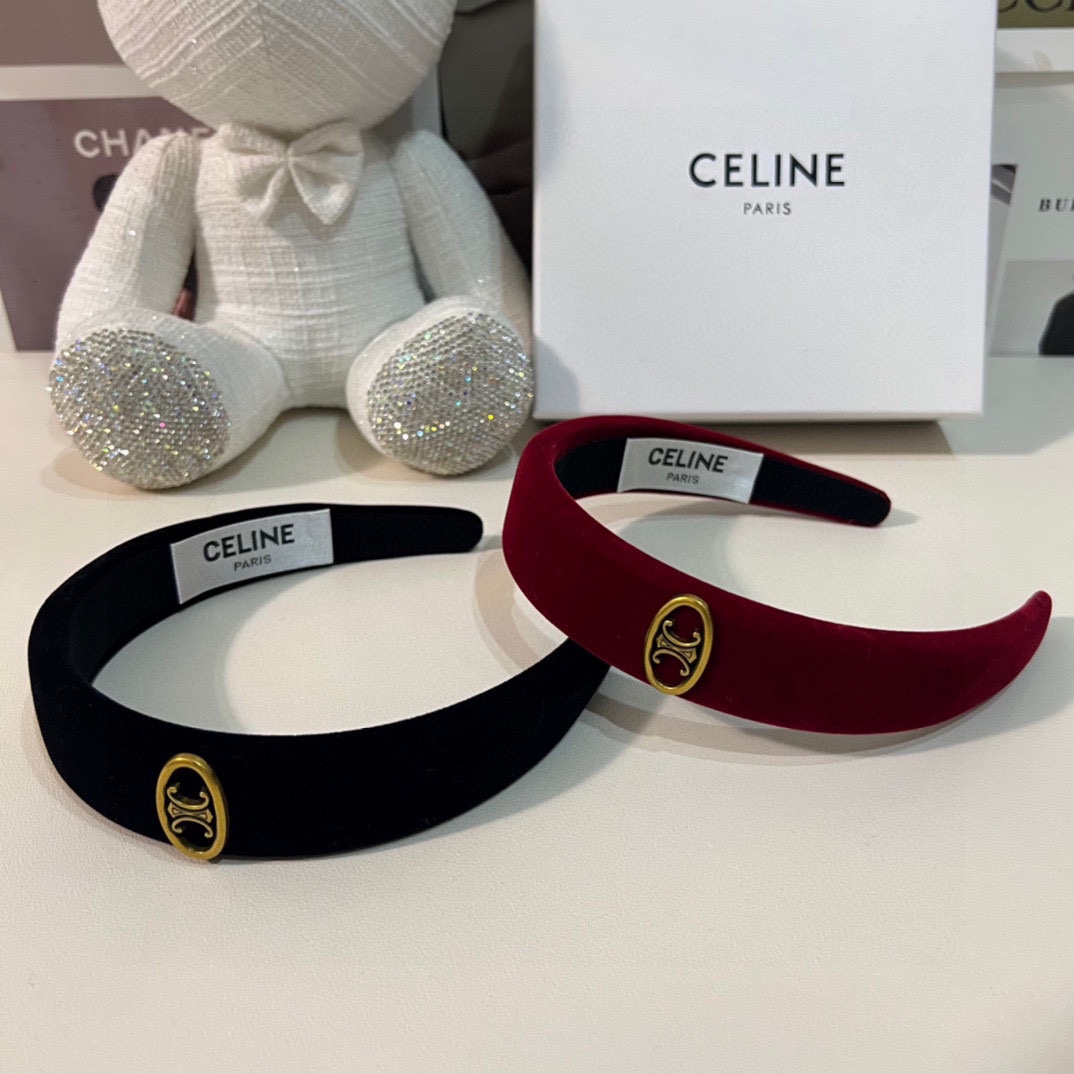 [TOP] CELINE The Latest Velvet Hairband - 2 Colors
