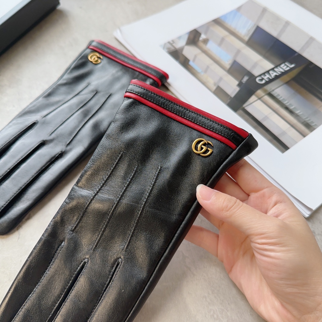 [TOP] GUCCI Women's Sheepskin Gloves