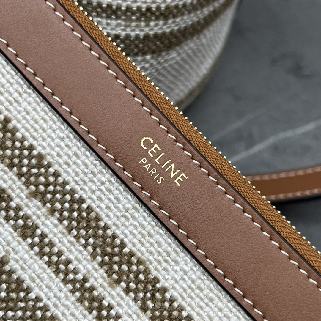 [TOP] CELINE BUCKET 16 Series Bucket Bag 29×25×23 cm - Burlap Olive Green