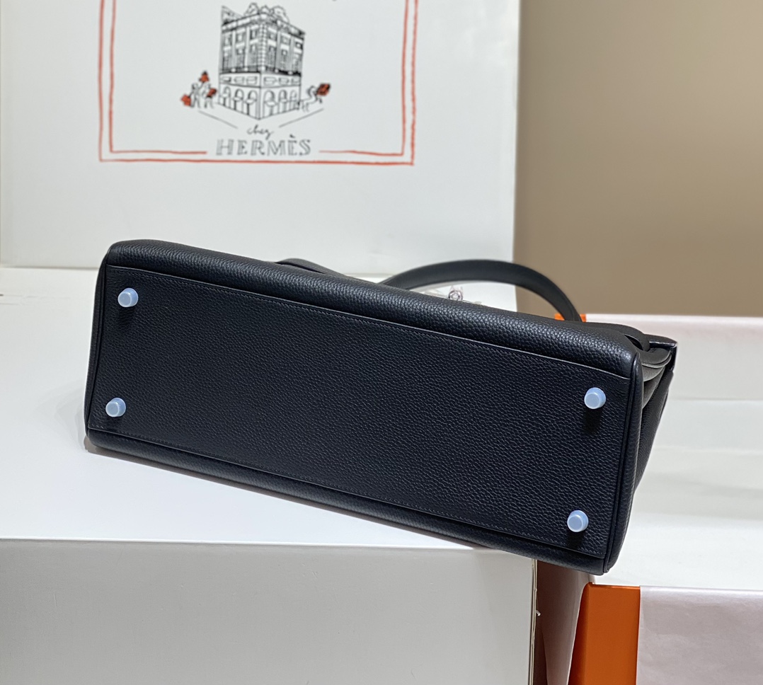 [TOP] HERMES Kelly 40 cm - Black&SHW