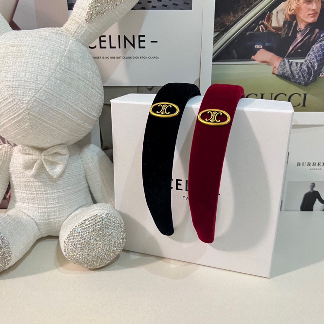 [TOP] CELINE The Latest Velvet Hairband - 2 Colors