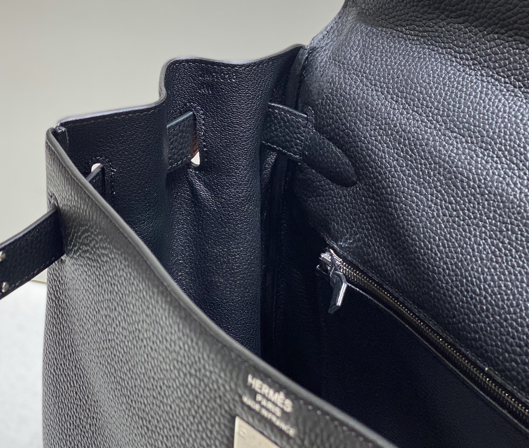 [TOP] HERMES Kelly 40 cm - Black&SHW