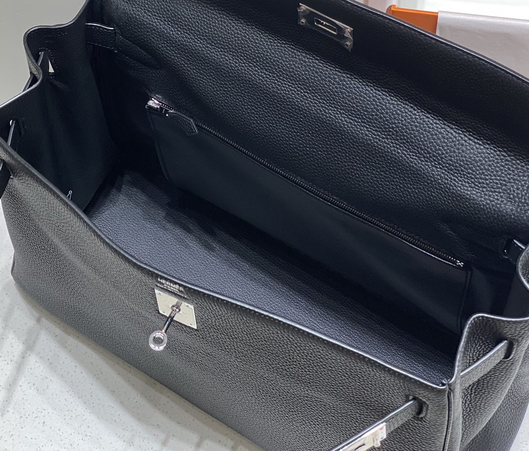 [TOP] HERMES Kelly 40 cm - Black&SHW