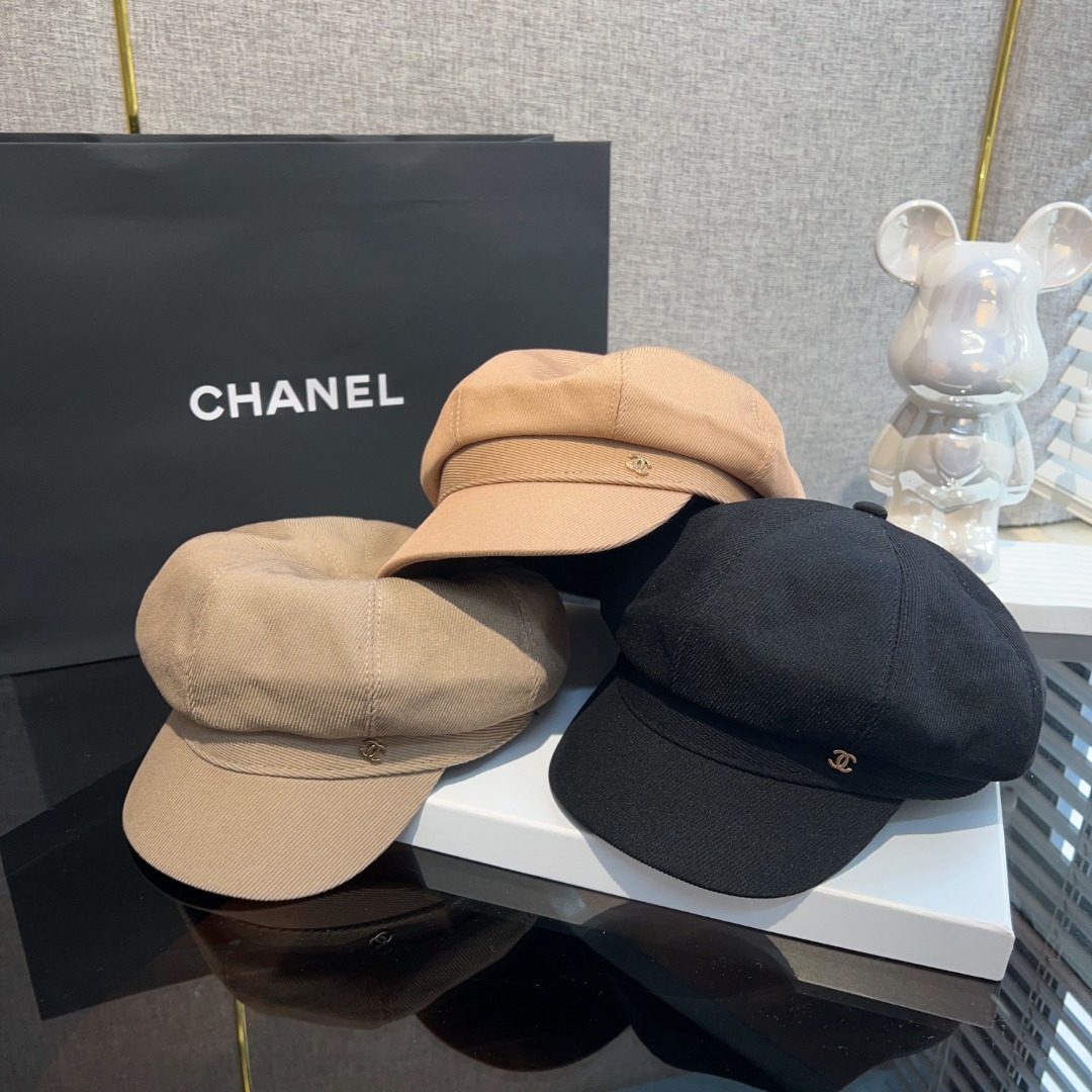 [TOP] CHANEL Autumn And Winter Octagonal Hat - 3 Colors