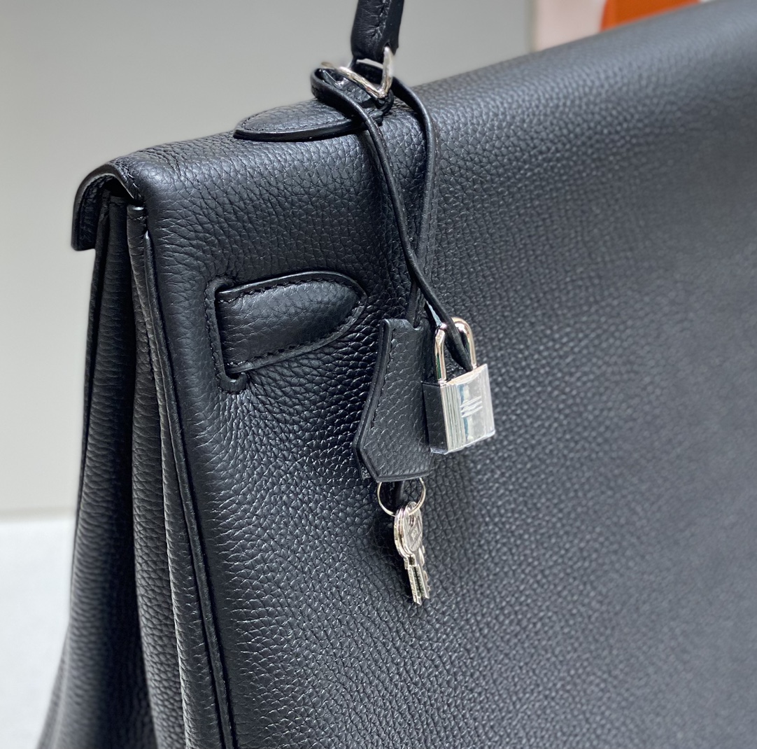 [TOP] HERMES Kelly 40 cm - Black&SHW