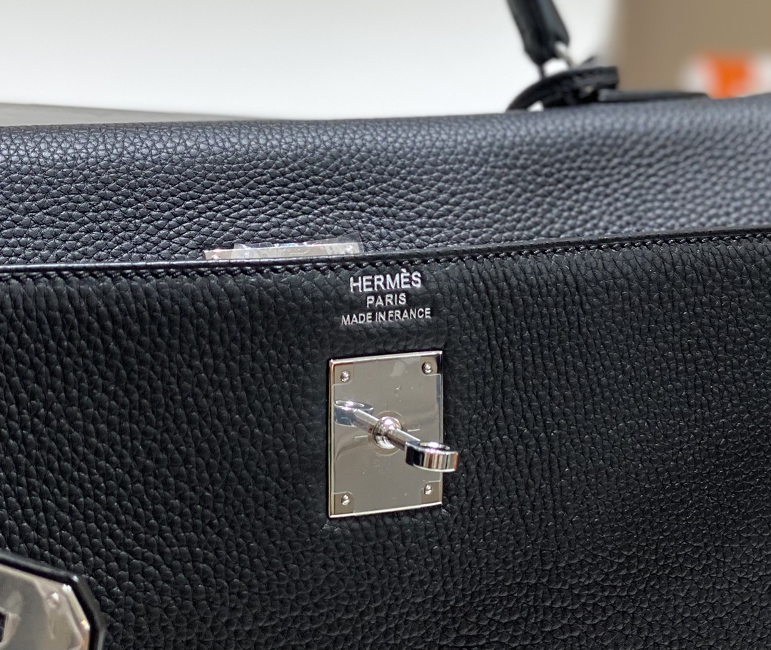 [TOP] HERMES Kelly 40 cm - Black&SHW