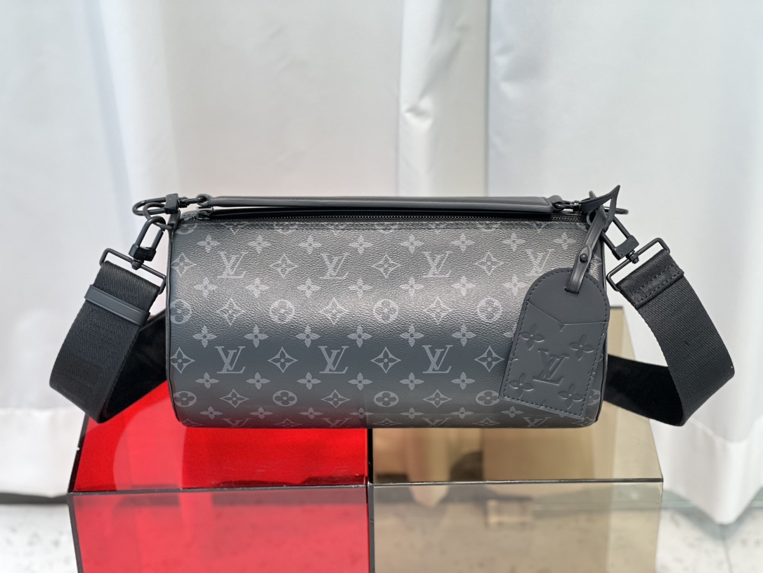 [TOP] Louis Vuitton LV  Monogram Macassar Soft Polochon Bag 33 x 17 x 17 cm - Two Colors