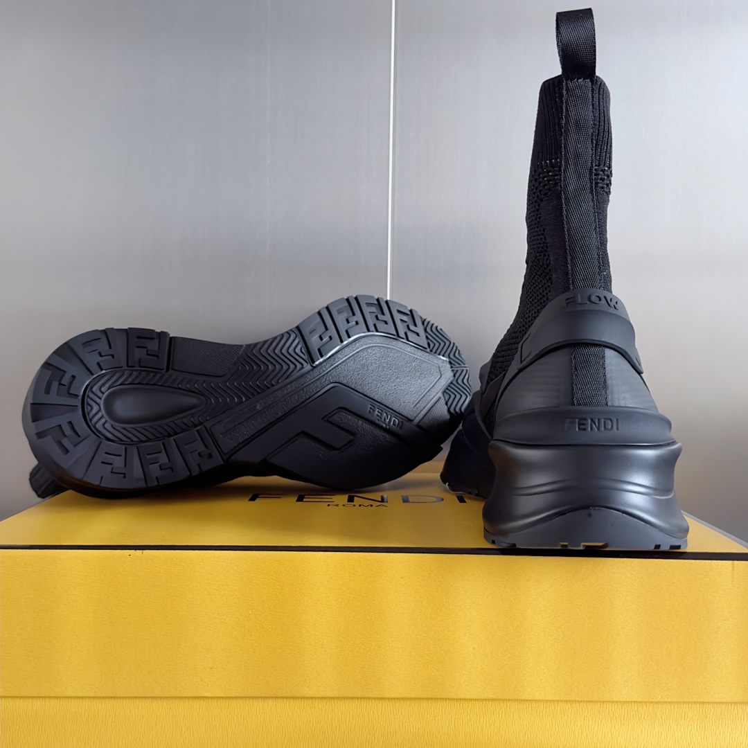 [TOP] FENDI FENDI Jacquard - Knit Couple Trainers - 4.5cm