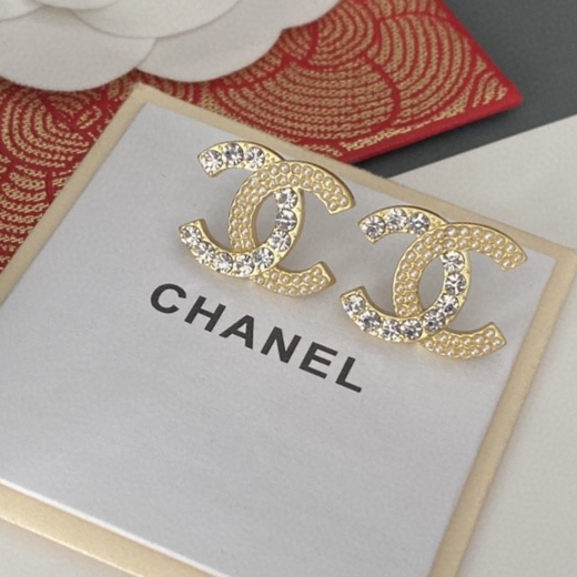 [TOP] CHANEL Double C Diamonds Earrings
