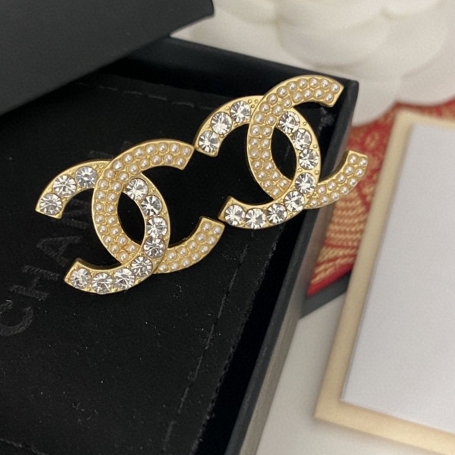 [TOP] CHANEL Double C Diamonds Earrings