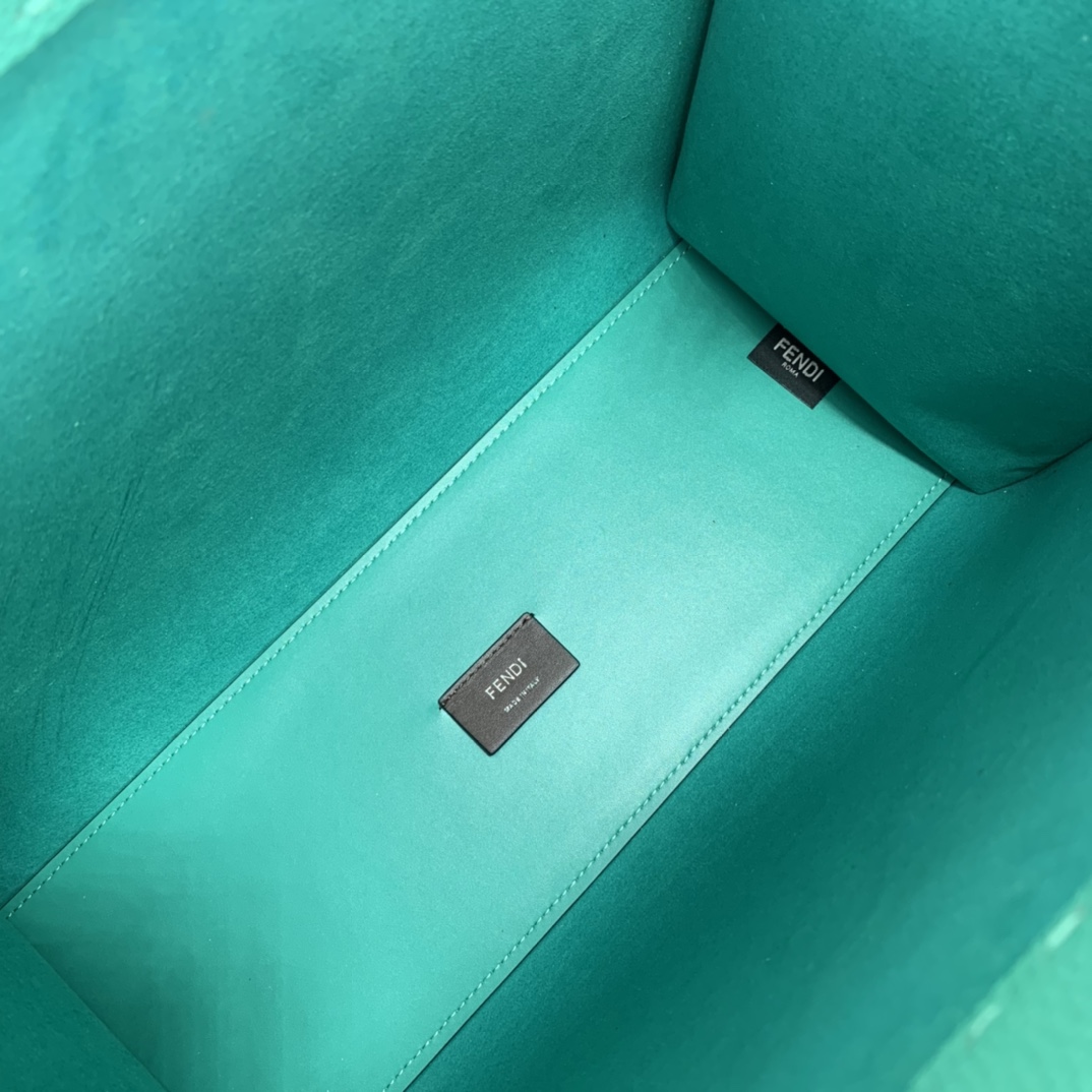 [TOP] FENDI FENDI Sunshine Calfskin HandBag - Malachite Green