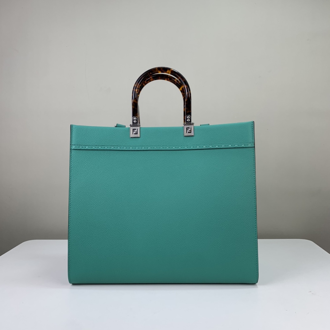 [TOP] FENDI FENDI Sunshine Calfskin HandBag - Malachite Green
