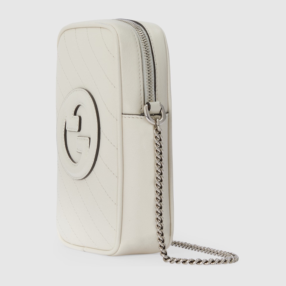 [TOP] GUCCI G*G Blondie Crossbody Bags 10.5x18x4.5cm - White& Black