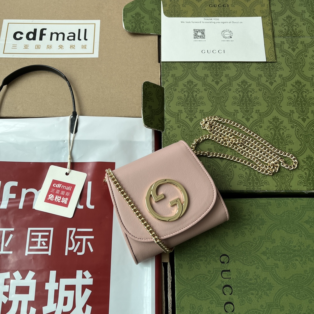 [TOP] GUCCI G*G  Blondie Hardware Chain Handbag 12.5*11*2.5 cm - Four Colors -GHW