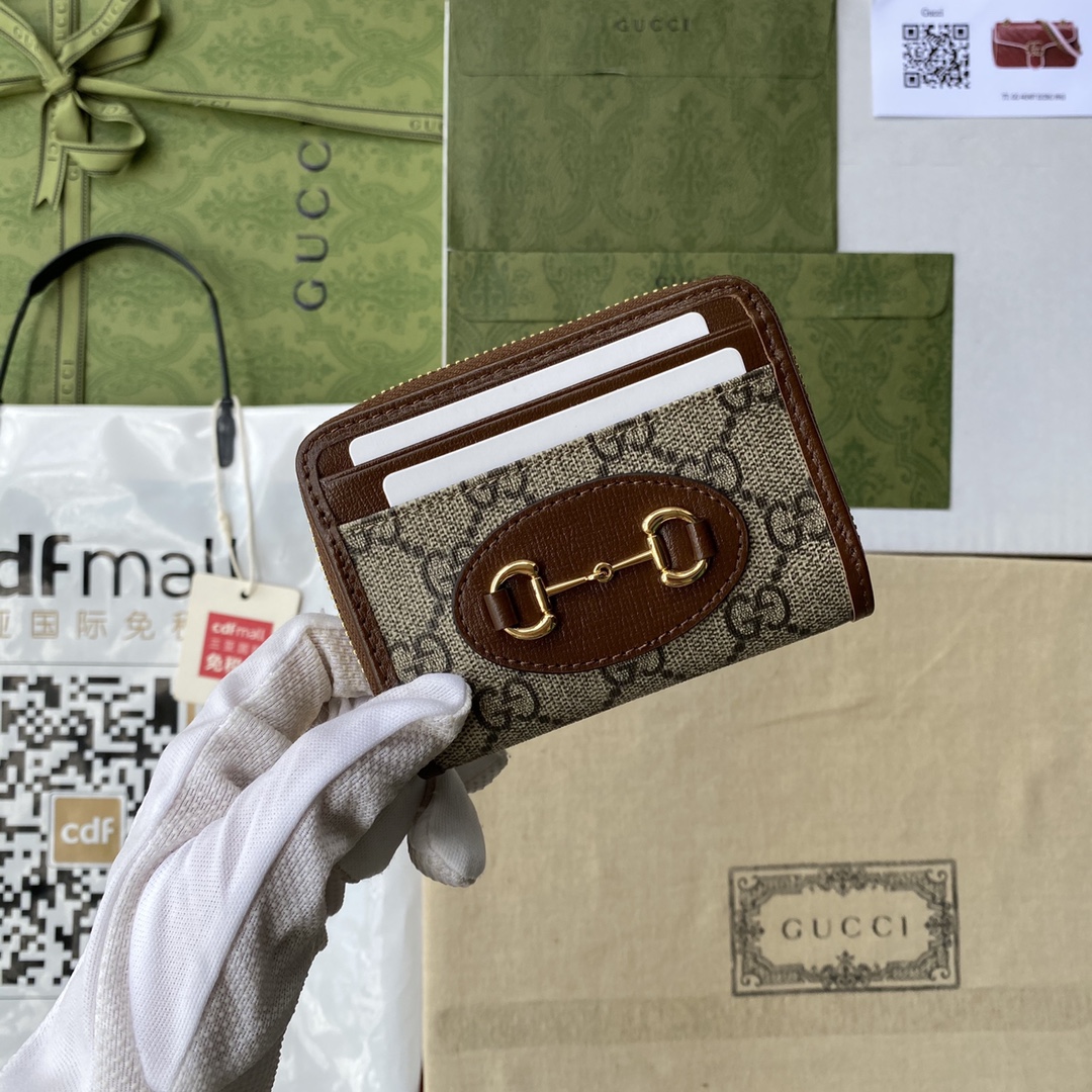 [TOP] GUCCI Horsebit 1955 Wallet 11.5x8x3 cm - Two Colors -GHW