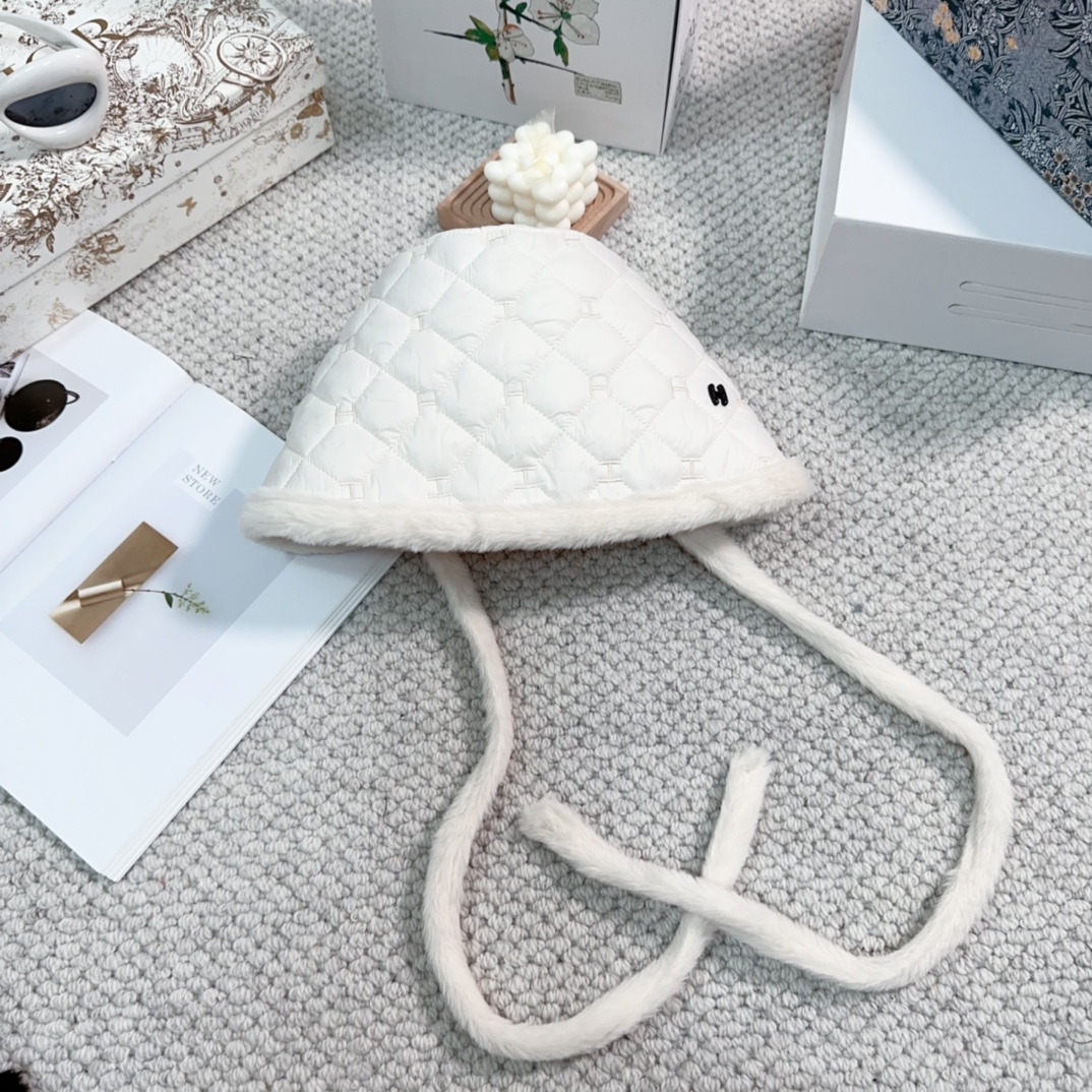 [TOP] HERMES Warm Rabbit Hair Hat - Two Colors