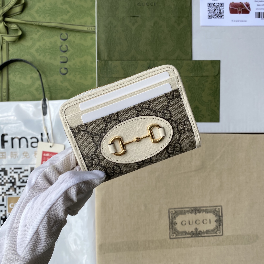 [TOP] GUCCI Horsebit 1955 Wallet 11.5x8x3 cm - Two Colors -GHW