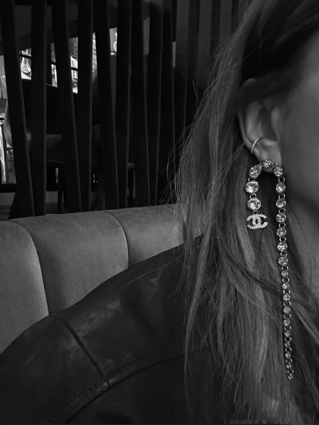 [TOP] CHANEL Double C Diamonds Earrings