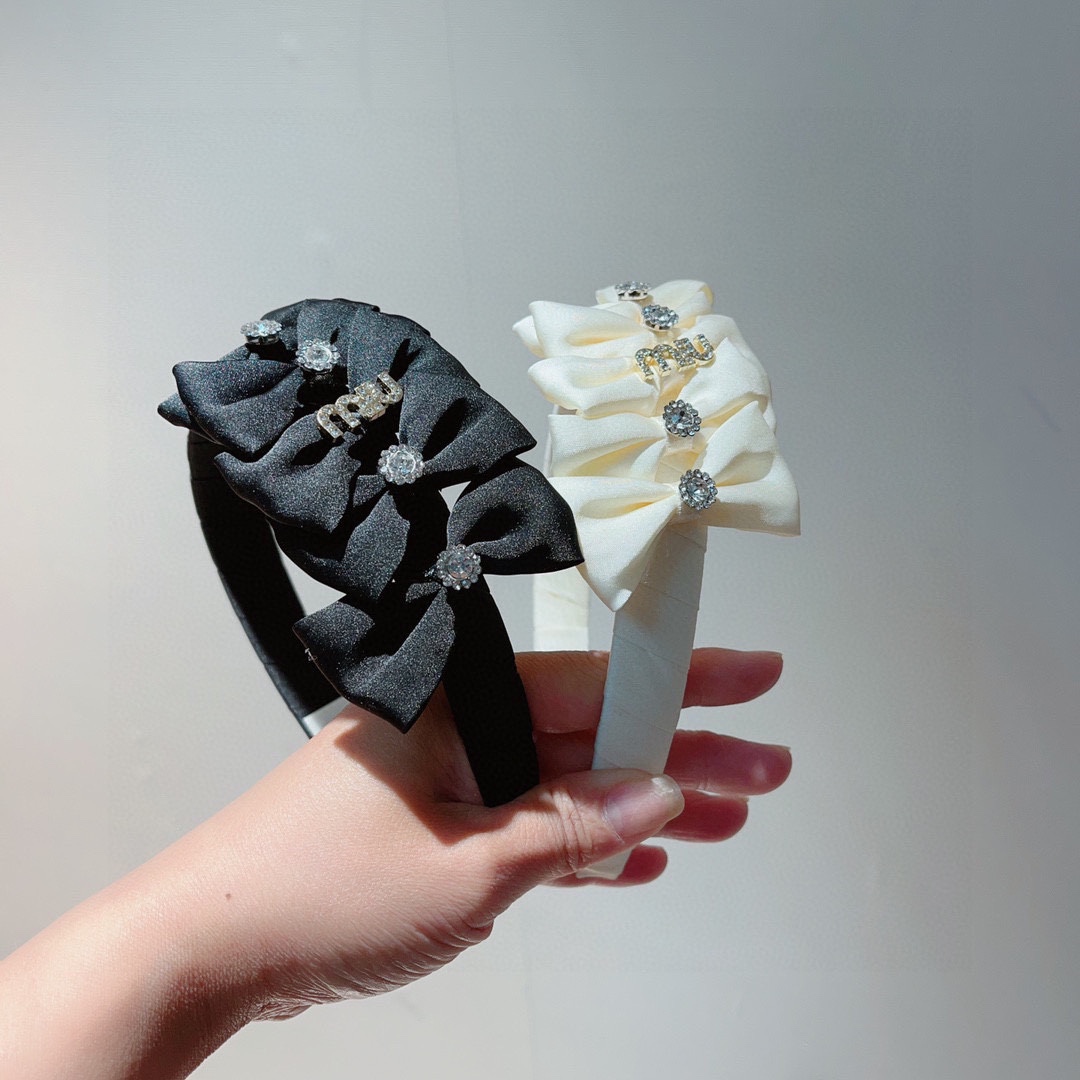 [TOP] Miu Miu Classical Hairband - Two Colors