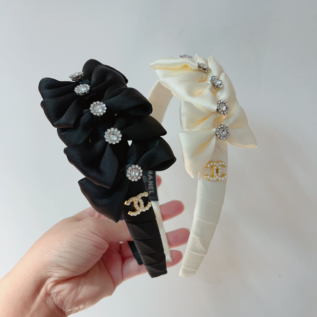 [TOP] CHANEL Vintage Bow Headband - 2 Colors
