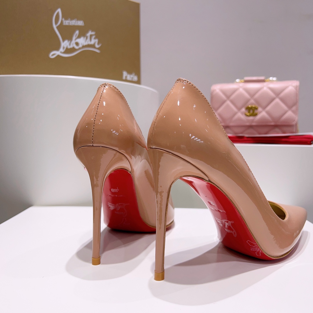 [TOP] Christian Louboutin Classic Patent Leather Wave Pattern High Heels - 7 Colors