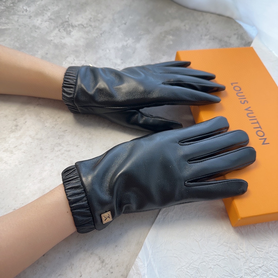 [TOP] Louis Vuitton LV LV Women's Sheepskin Gloves - Two Colors