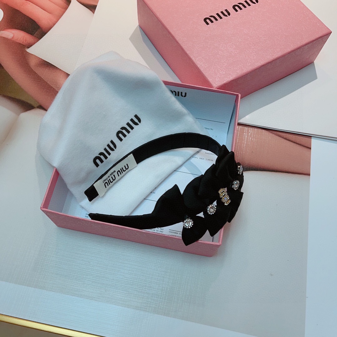 [TOP] Miu Miu Classical Hairband - Two Colors