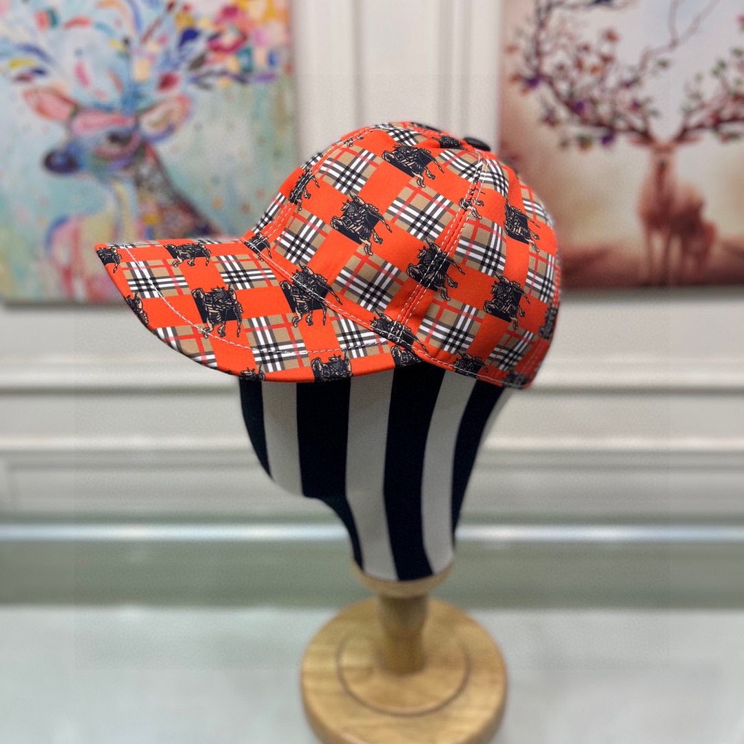 [TOP] BURBERRY Warhorse Plaid Baseball Hat - 3 Colors