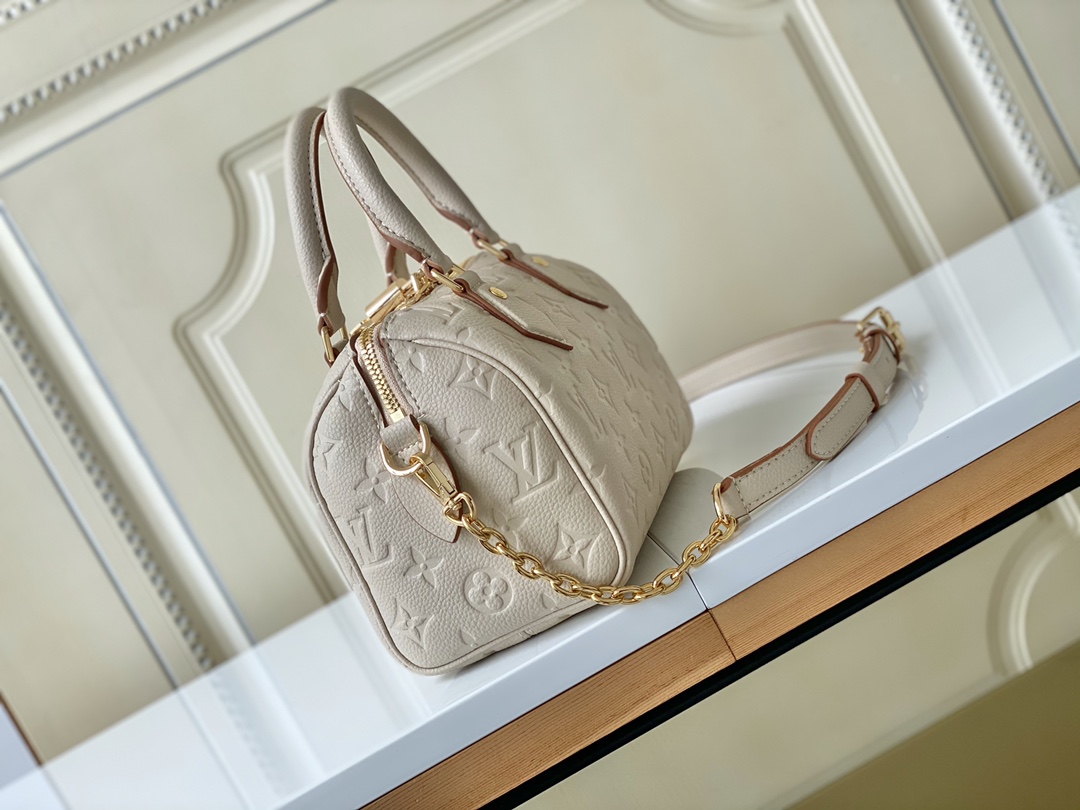 [TOP] Louis Vuitton LV Speedy Bandouliere  20 Handbag 20.5 x 13.5 x 12 cm - White
