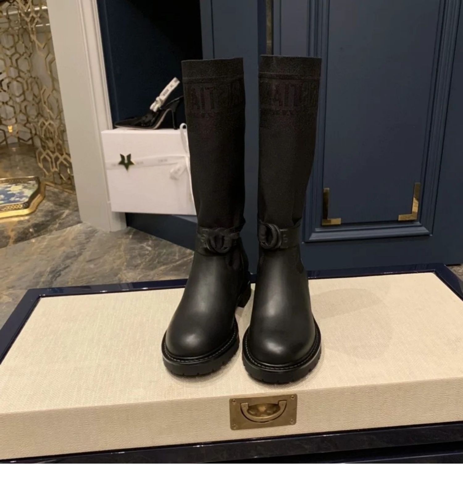 [TOP] Christian Dior Created With Black Technology Fabrics And Leather Leather - Two Colors