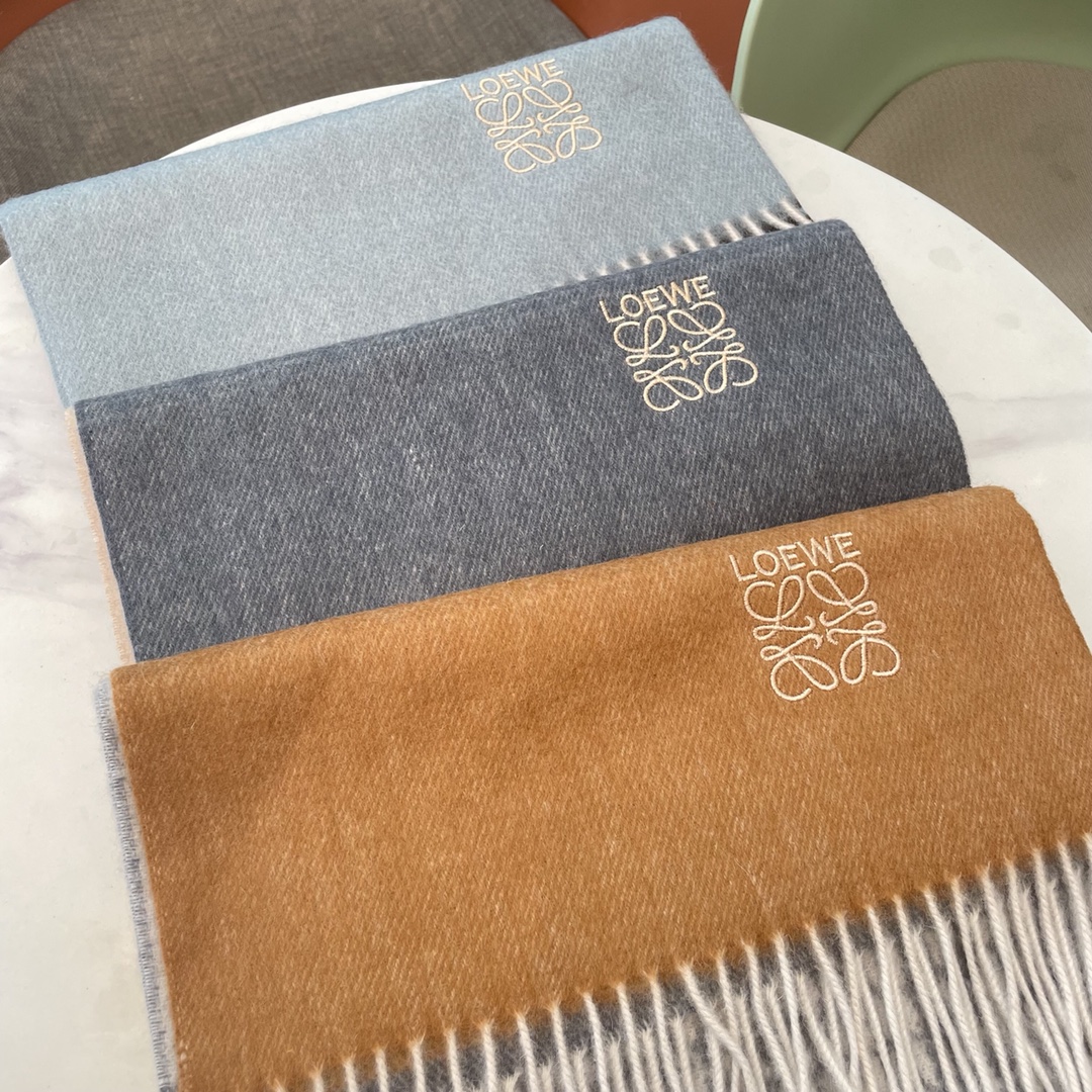 [TOP] LOEWE Color Block Scarf 30 x 180 cm - 3 Colors