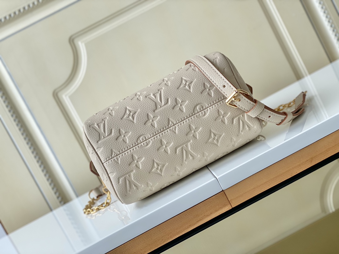 [TOP] Louis Vuitton LV Speedy Bandouliere  20 Handbag 20.5 x 13.5 x 12 cm - White