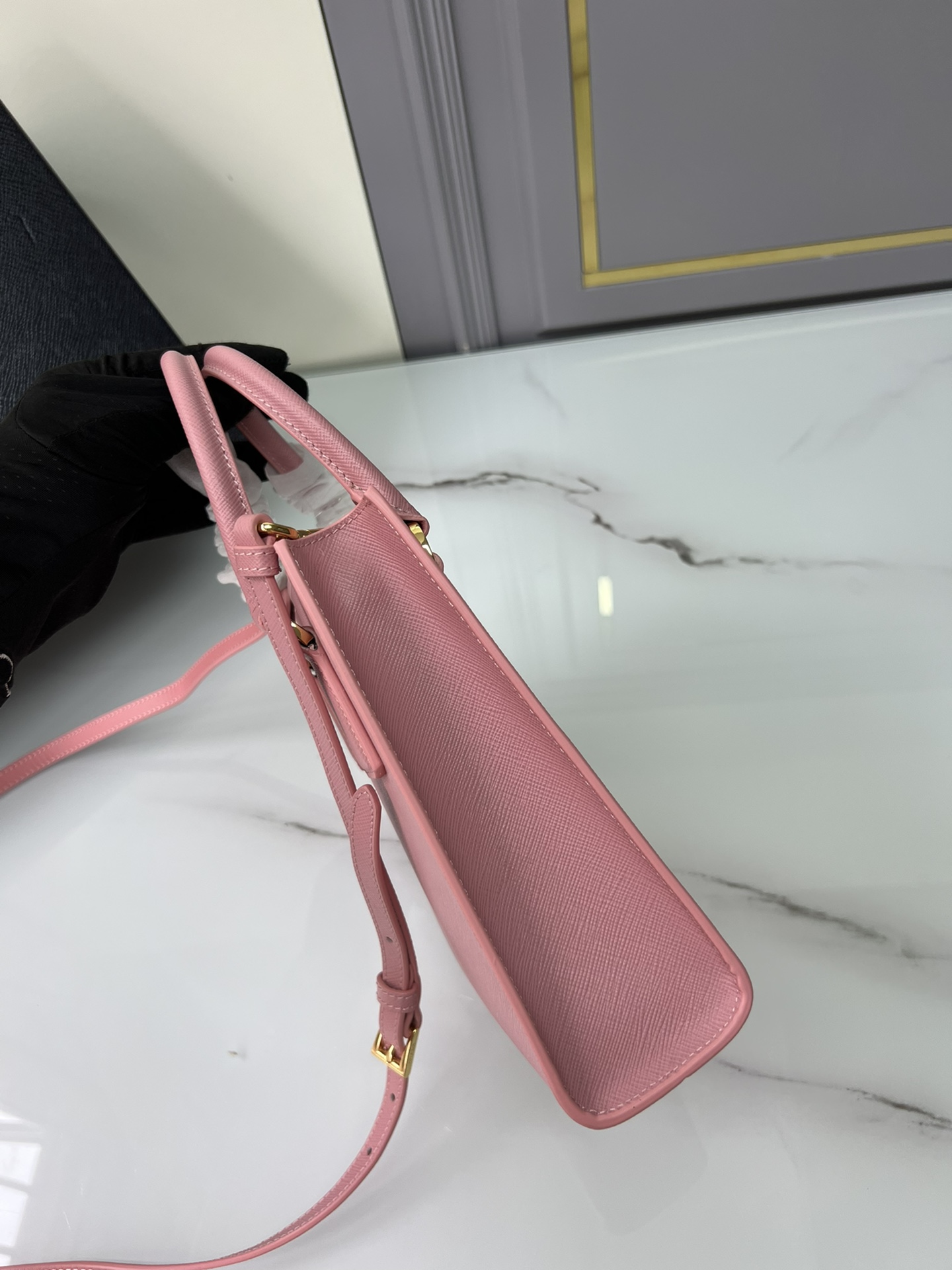 [TOP] PRADA Galleria Mini Saffiano Cross Grain Cowhide Bag 17x19.5x6.5cm - Four Bags