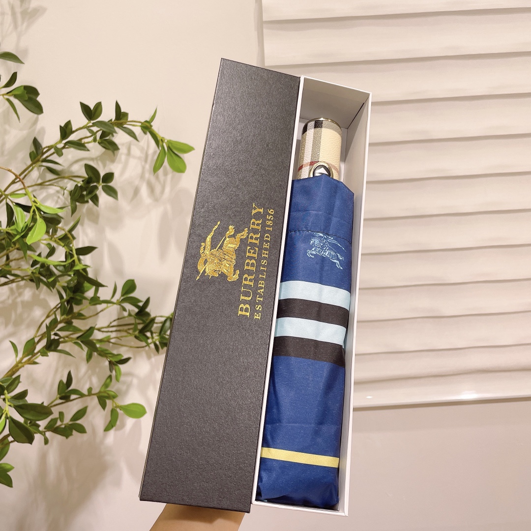 [TOP] BURBERRY Classic Umbrella - Blue