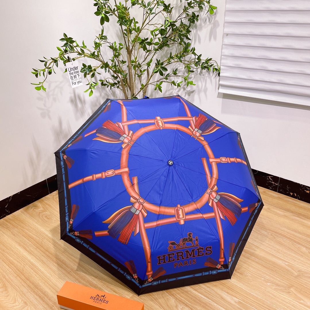 [TOP] HERMES Umbrella - Blue