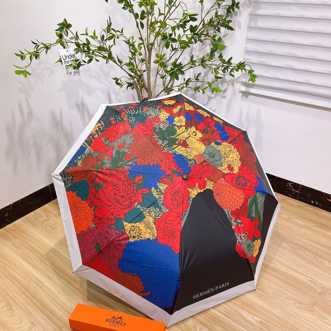 [TOP] HERMES Horse Illustrated Book Umbrella - 2 Colors