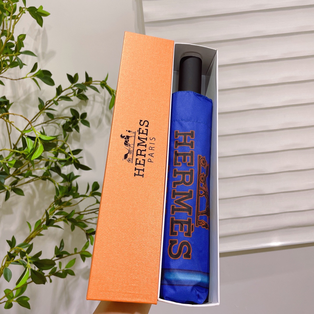 [TOP] HERMES Umbrella - Blue