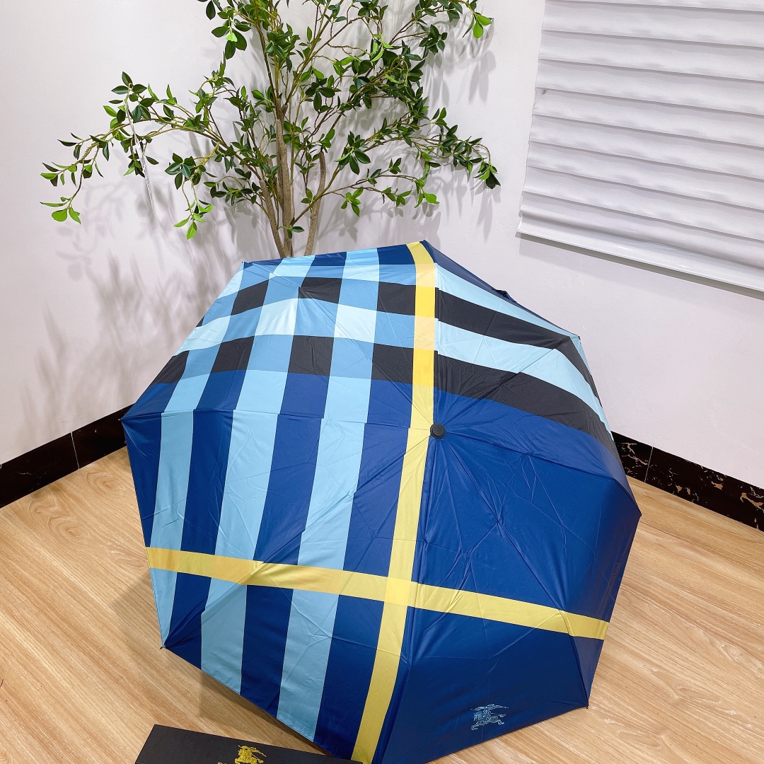 [TOP] BURBERRY Classic Umbrella - Blue