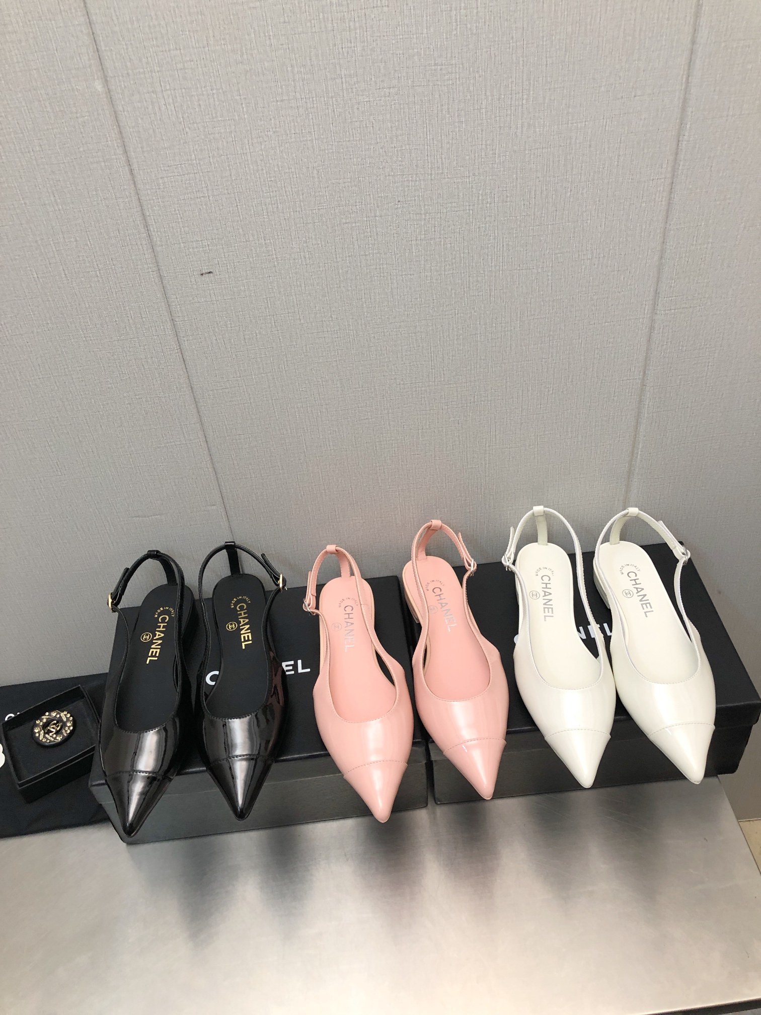 [TOP] CHANEL Imported Cow Patent Leather - 2.5cm - Three Colors