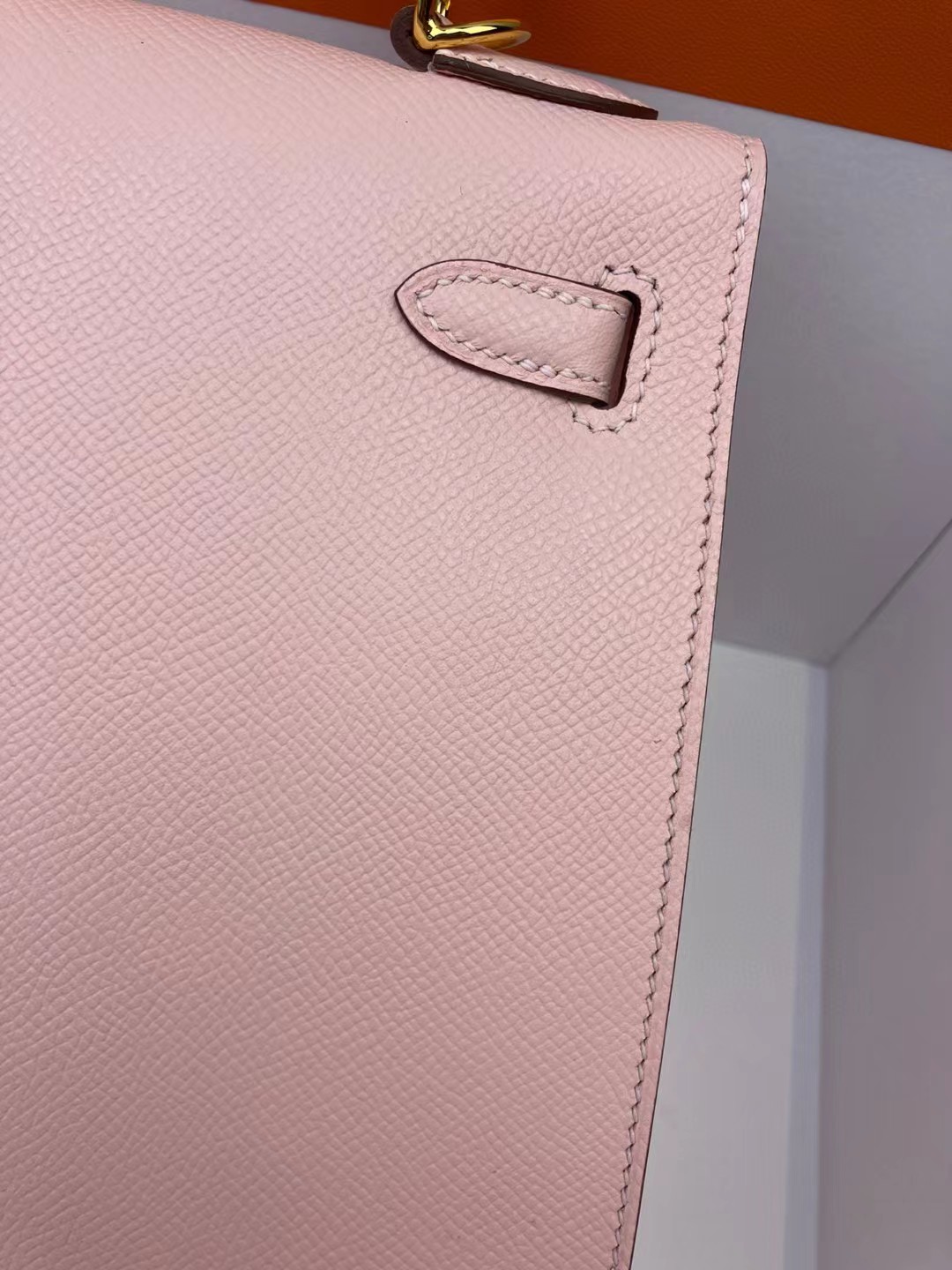 [TOP] HERMES Kelly Epsom Leather 25cm - Light Pink & GHW