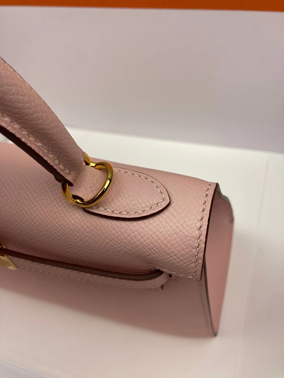 [TOP] HERMES Kelly Epsom Leather 25cm - Light Pink & GHW