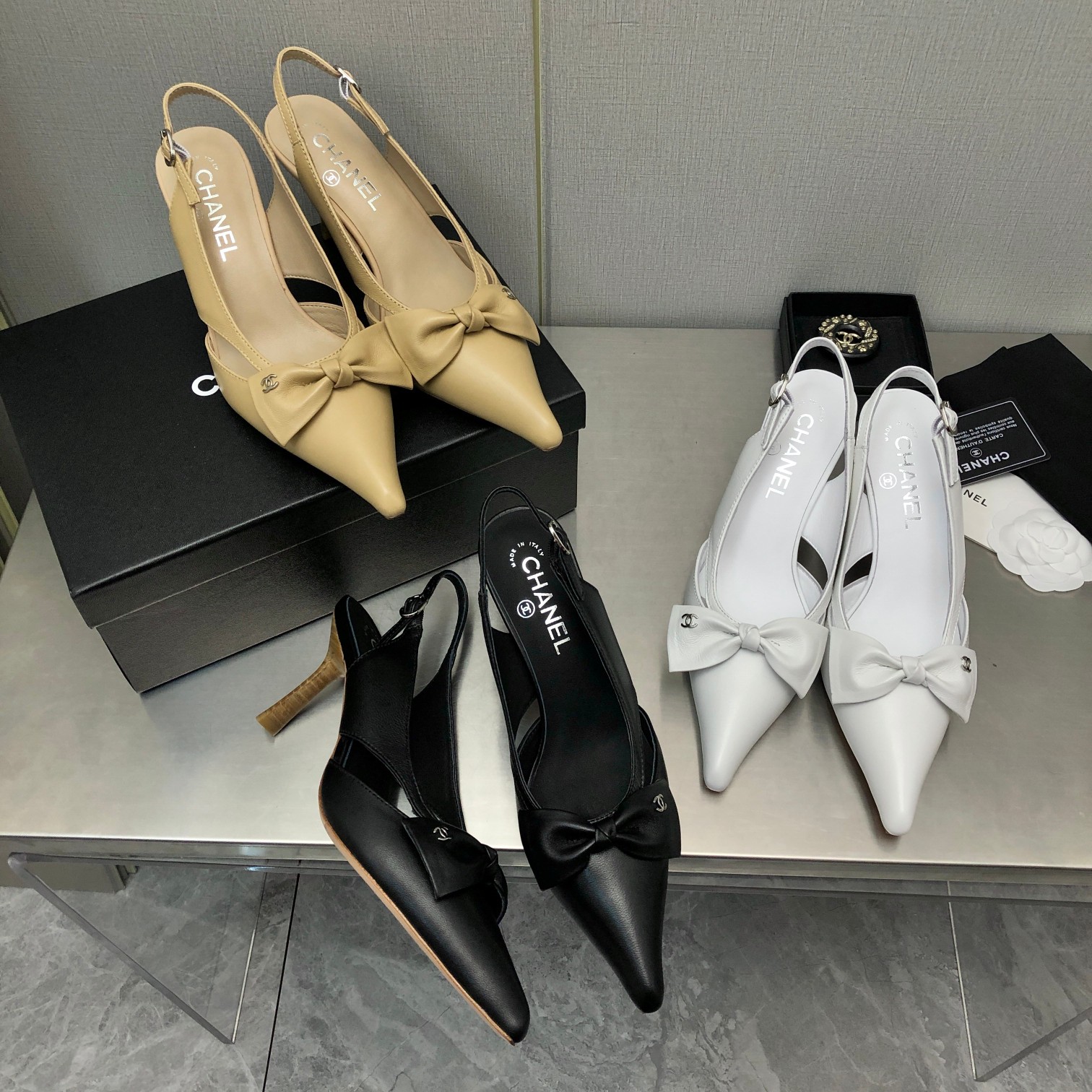 [TOP] CHANEL INew Bow High Heels - 7cm - Three Colors