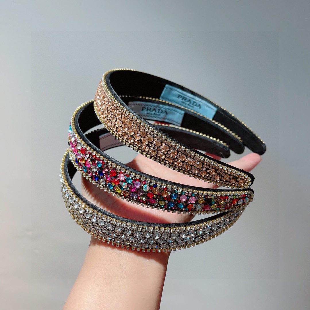 [TOP] PRADA Color Paste Drilling Hair Hoop - 3 Colors