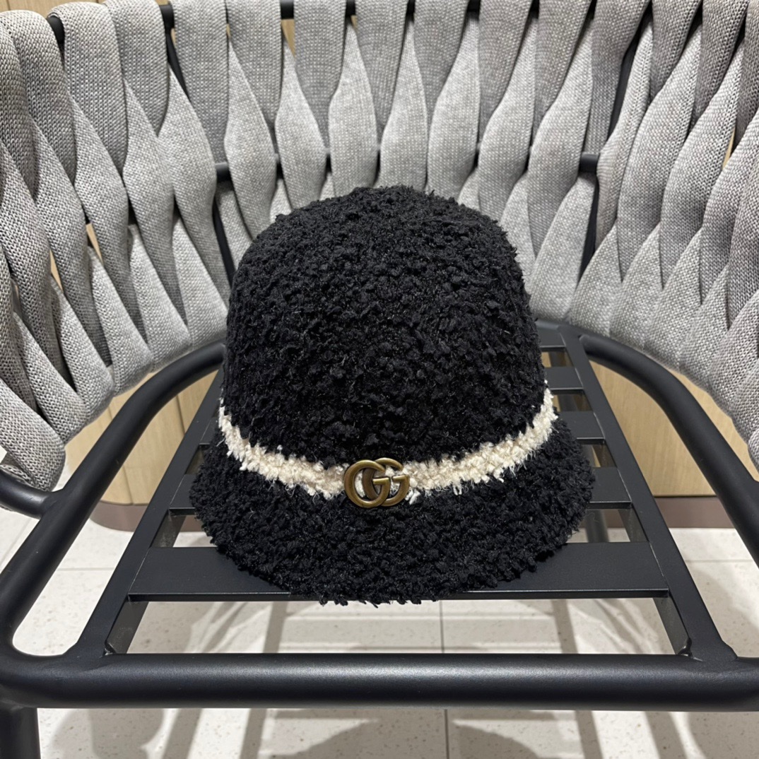 [TOP] GUCCI Autumn And Winter Lamb Fisherman Hat - 3 Colors