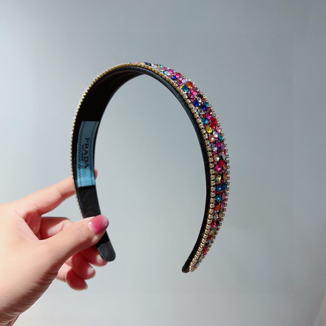 [TOP] PRADA Color Paste Drilling Hair Hoop - 3 Colors